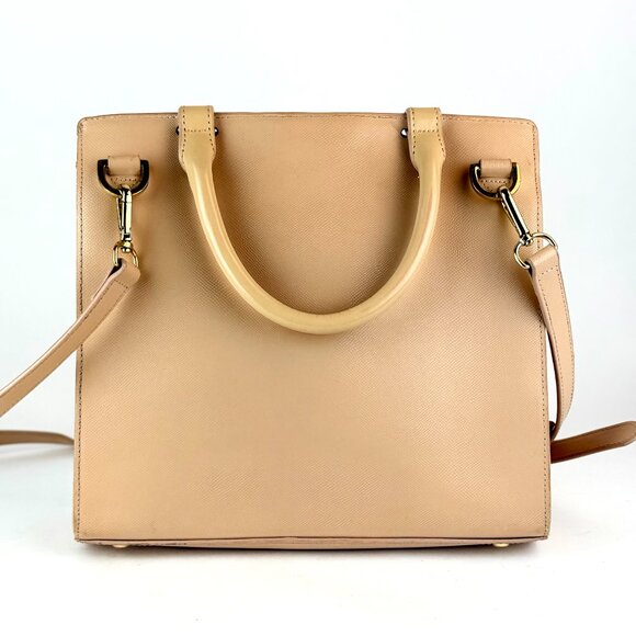 Ted Baker Bow Detail Nude Leather Satchel Handbag , Top Handle - Picture 3 of 12
